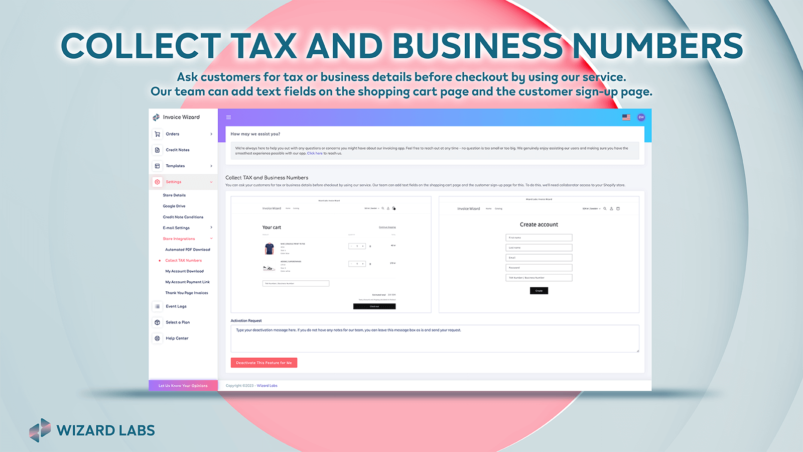 Collect tax and business numbers.