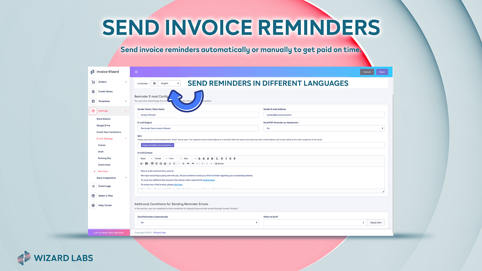 Send invoice reminders.